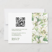 LILY Bloesem Elegantie QR Code RSVP Kaartje (Voorkant)