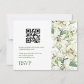LILY Bloesem Elegantie QR-code RSVP Kaartje (Voorkant)