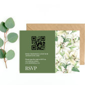 LILY Bloesem Elegantie QR Code RSVP Kaartje