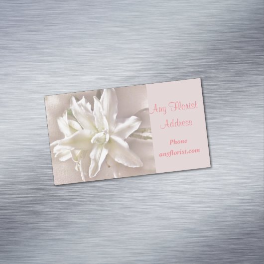 Lily Blossom Blush Magnetisch Visitekaartje (Voorbeeld)