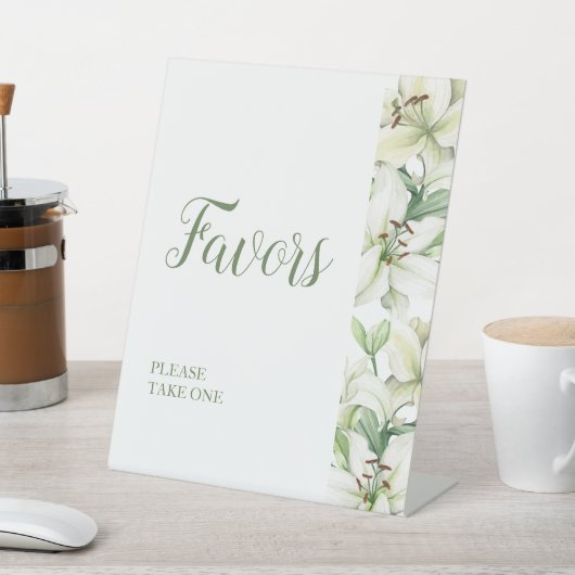 Lily Blossom Elegance Favoriet Reclamebord Met Voetstuk (Insitu)