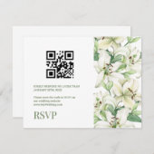 LILY Blossom Elegance QR-code RSVP Kaartje (Voorkant / Achterkant)