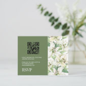 LILY Blossom Elegance QR-code RSVP Kaartje (Staand voorkant)