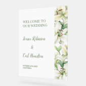 Lily Blossom Elegance Welkom Acryl Bord (Hoek)