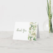 LILY Blossom Elegantie Bruiloft Bedankkaart (Voorkant)