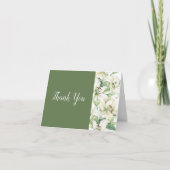 LILY Blossom Elegantie Bruiloft Bedankkaart (Voorkant)