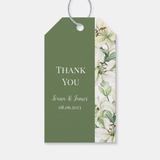 LILY Blossom Elegantie Cadeaulabel (Voorkant)