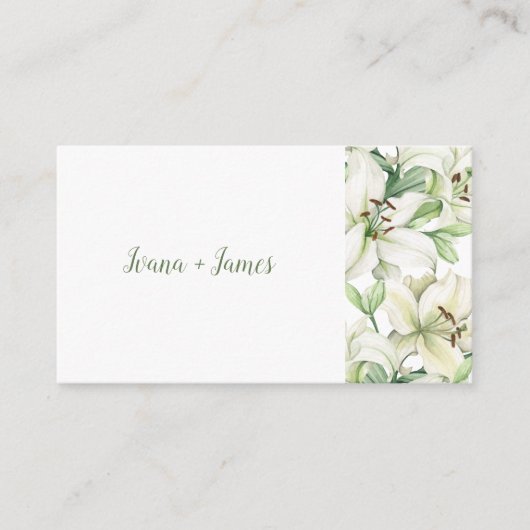LILY Blossom Elegantie Plaatskaartje (Voorkant)
