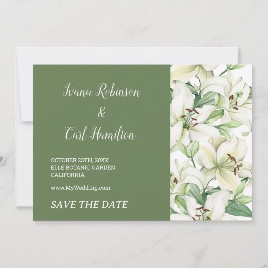 LILY Blossom Elegantie Save The Date (Voorkant)
