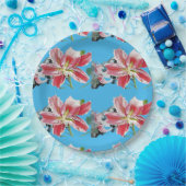 Lily blue lelies Bloembloemen Party Papier Bord (Feest)