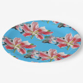 Lily blue lelies Bloembloemen Party Papier Bord (Gekanteld)