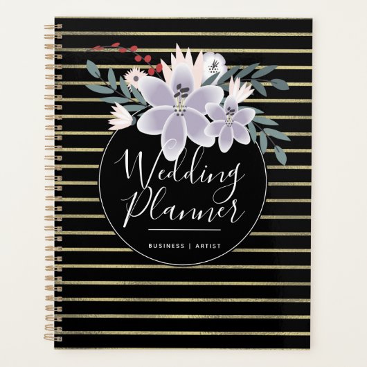 Lily Boeket Folie Strepen Bruiloft Planner (Voorkant)