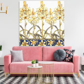 Lily Border door Alphonse Mucha Canvas Afdruk (Insitu (Woonkamer))