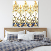 Lily Border door Alphonse Mucha Canvas Afdruk (Insitu (Slaapkamer))