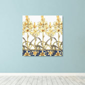 Lily Border door Alphonse Mucha Canvas Afdruk (Insitu (Houten vloer))