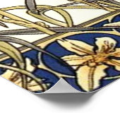 Lily Border door Alphonse Mucha Poster (Hoek)