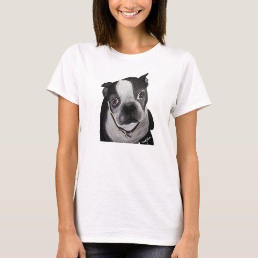 Lily - Boston Terrier T-shirt (Voorkant)