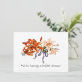 Lily Bouquet Bridal Wedding Shower-kaart Kaart (Staand voorkant)