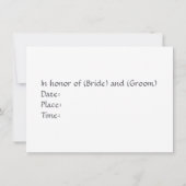 Lily Bouquet Bridal Wedding Shower-kaart Kaart (Achterkant)