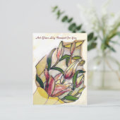 Lily Bouquet Celebration Gift Briefkaart (Staand voorkant)