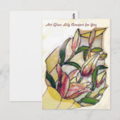 Lily Bouquet Celebration Gift Briefkaart (Voorkant / Achterkant)