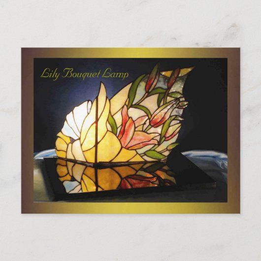 Lily Bouquet Lamp Fine Art Briefkaart (Voorkant)