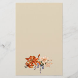 Lily Bouquet Tied met een lintje Briefpapier