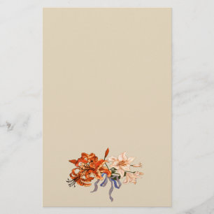  Lily Bouquet Tied met een lintje Briefpapier