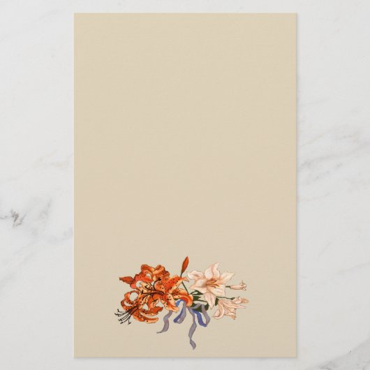 Lily Bouquet Tied met een lintje Briefpapier (Voorkant)