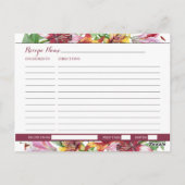 Lily Bouquet Vrijgezellenfeest Recept Kaart (Achterkant)