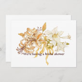 Lily Bouquet Waterverf Shower Kaart (Voorkant / Achterkant)