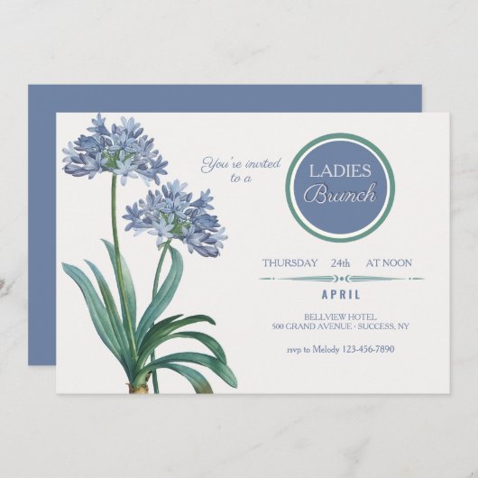 Lily Brunch Kaart (Voorkant / Achterkant)