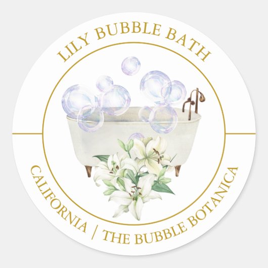 Lily Bubble Bath label (Voorkant)