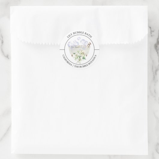 Lily Bubble Bath label (Tas)