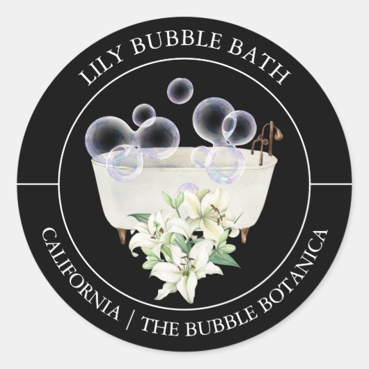 Lily Bubble Bath label (Voorkant)