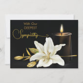 Lily Candle Black Gold Sympathie Kaart (Voorkant)