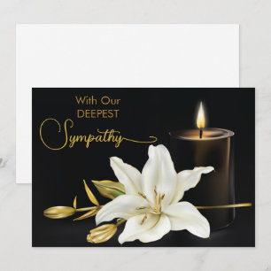 Lily Candle Black Gold Sympathie Kaart