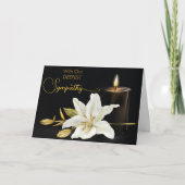 Lily Candle Black Gold Sympathie Kaart (Voorkant)