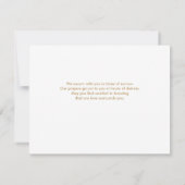 Lily Candle Black Gold Sympathie Notitiekaartje (Achterkant)