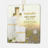Lily Candle Cross Keramisch Ornament (Links)