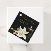 Lily Candle Funeral Bedankjes Labels (In situ)