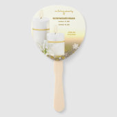 Lily Candle Funeral Memorial Handwaaier (Voorkant)