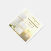 Lily Candle Funeral Memorial Servet (Hoek)