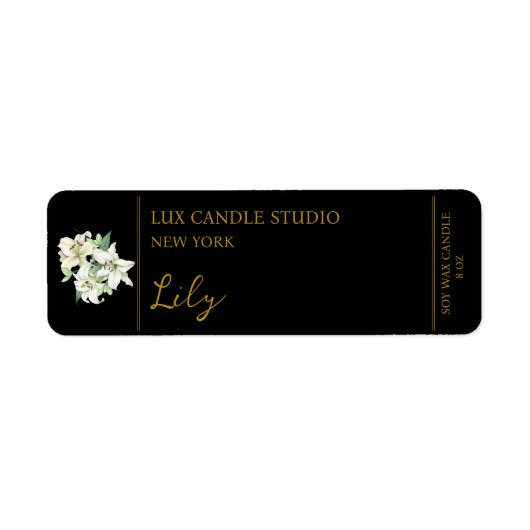 Lily Candle Label (Voorkant)
