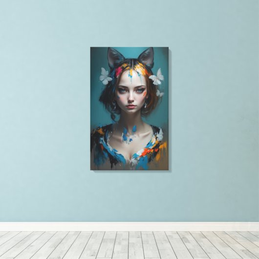 Lily Canvas Afdruk (Insitu (Houten vloer))