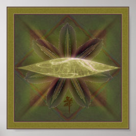 Lily Cocoon Nest Abstracte Art Poster