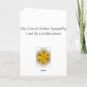 Lily condoleancekaart voor verlies vader kaart (Achterkant)