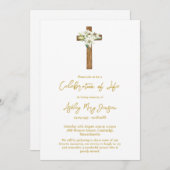 Lily Cross Celebration of Life Funeral Kaart (Voorkant / Achterkant)