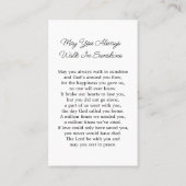 Lily Cross Memorial Funeral Prayer Card Visitekaartje (Achterkant)