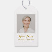 Lily Cross Memorial Funeral Zaadpakket Cadeaulabel (Achterkant)